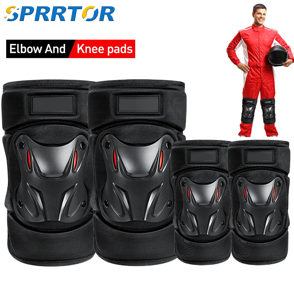 Mountain Biking Elbow Pads - 1 Pair Protective Motorbike Kneepads Elbow